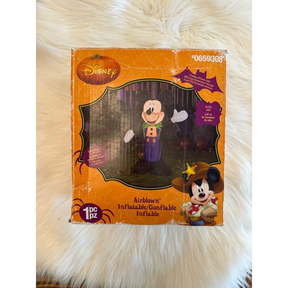 Inflatable Halloween Disney 3.5 ft Mickey Mouse Bat Lighted Yard‎ Airblown